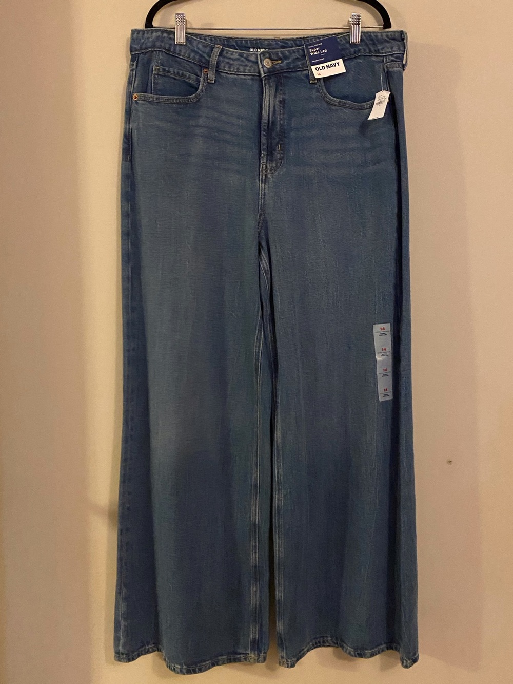 Old Navy Extra High-Rise Super Wide Leg Jeans size 14 NWT